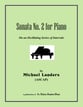 Sonata No. 2 for Piano piano sheet music cover